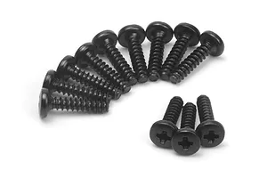 BlackZon 2.3x10mm Coarse Thread Pan Head Screws