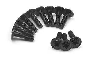 BlackZon 2.5x12mm Coarse Thread Flange Head Screws