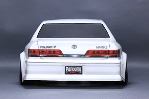 Pandora RC 1/10 Toyota Mark2 100 Tourer-V Unpainted Body Shell - Clear image 11356
