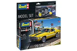 Revell 1/25 1970 Shelby Mustang GT500 Muscle Car Scaled Plastic Model Starter Kit image 113618