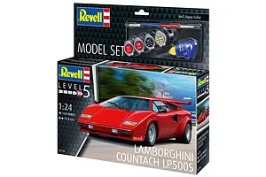Revell 1/24 Lamborghini Countach Car Scaled Plastic Model Starter Kit image 113637