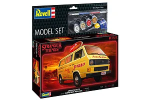 Revell 1/25 Surfer Boy Pizza Volkswagen T3 Van Scaled Plastic Model Starter Kit - Stranger Things image 113638