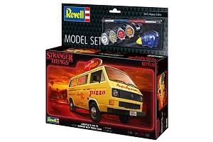 Revell 1/25 Surfer Boy Pizza Volkswagen T3 Van Scaled Plastic Model Starter Kit - Stranger Things image 113640