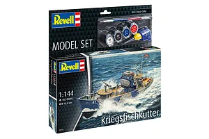 Revell 1/144 KFK (Kriegsfischkutter) Mine Warfare Vessel Scaled Plastic Model Starter Kit image 113650