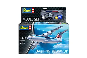 Revell 1/144 BAE 146 (RJ85) "AirUK" Carrier Jet Scaled Plastic Model Starter Kit image 113660