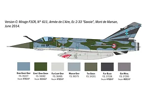 Italeri 1/48 Mirage F.1 (Super Decal Sheet) Fighter Scaled Plastic Model Kit image 113936
