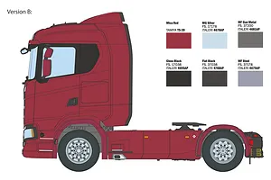 Italeri 1/24 Scania S770 4x2 Normal Roof and "Grey Cab" Truck Scaled Plastic Model Kit image 113946