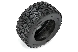 Pro-Line 2.8" Jaeger M2 (Medium Compound) Belted Tyres on Black Raid Rims - Glued Wheels 2Pcs image 114011