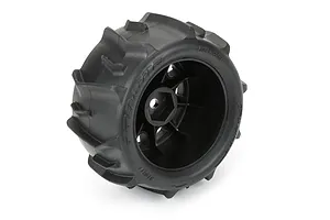 Pro-Line 1.9" Dumont MTD (Firm Compound) Paddle Tyres on Black Raid Rims - Glued Wheels 4Pcs image 114023