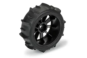 Pro-Line 1.9" Dumont MTD (Firm Compound) Paddle Tyres on Black Mach-10 Rims - Glued Wheels 4Pcs image 114029