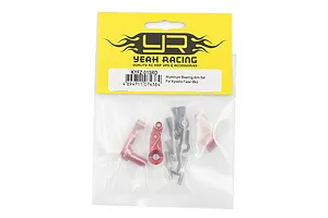 Yeah Racing Aluminium Steering Arm with Adjustable Steering Tie-Rod Set - Red image 114048