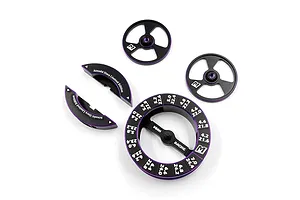 Yeah Racing Aluminium Momentum Round Droop Gauge V2 Set - Black/Purple image 114075