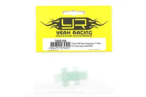 Yeah Racing 0.5mm FRP rear suspension T-plate for Team Associated SR27 in original yellow and white retail packaging.