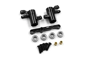 Yeah Racing Aluminium Steering Bell Crank/Drag Link Assembly - Black