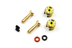 Yeah Racing Aluminium 4mm Bullet Plug Set with Grips - Gold image 114148