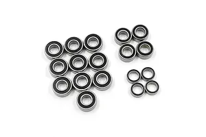 Yeah Racing Steel Complete Rubber Shielded Bearing Set 18Pcs