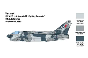 Italeri 1/48 A-7E Corsair Attack Aircraft Scaled Plastic Model Kit image 114680