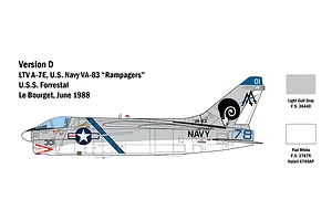 Italeri 1/48 A-7E Corsair Attack Aircraft Scaled Plastic Model Kit image 114682