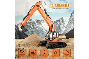 Huina 1/14 Long-Arm Boom RC Excavator Electric RTR image 114827