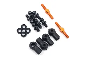 Yeah Racing Aluminium Rear Hubs 2Pcs - Orange image 115184