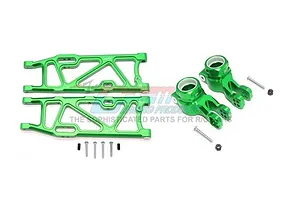 GPM Aluminium Rear Lower Suspension Arms and Rear Hubs Set - Green image 115218
