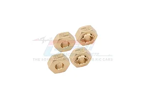 GPM Brass 8mm Weighted (1g) Wheel Hexes 4Pcs