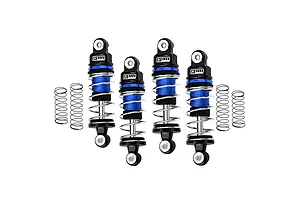 GPM Aluminium 32mm Front and 36mm Rear Complete Adjustable Shocks Set - Blue
