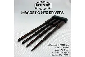 Reefs RC 1.5, 2.0, 2.5, 3.0mm Magnetic Hex Driver Tips 4Pcs image 115404
