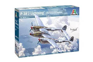 Italeri 1/48 P-38J Lightning European Theatre Operations Fighter Plane Scaled Plastic Model Kit