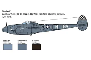 Italeri 1/48 P-38J Lightning European Theatre Operations Fighter Plane Scaled Plastic Model Kit image 7