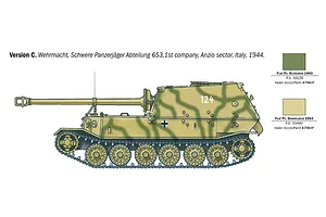 Italeri 1/35 Sd.Kfz. 184 Panzerjager Tiger (P) Elefant Tank Scaled Plastic Model Kit image 5