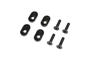 Losi Aluminium 19T Engine Mount Inserts - Black