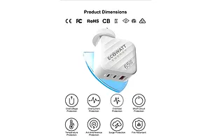 EcoWatt EcoVolt 65W USB Fast Wall Charger Power Adaptor image 115612