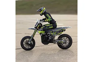 Losi Promoto-SM FXR Supermoto RC Motorcycle Electric Brushless 1WD 1/4 Scale RTR - White image 115771