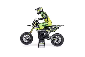 Losi Promoto-SM FXR Supermoto RC Motorcycle Electric Brushless 1WD 1/4 Scale RTR Combo - White image 115778