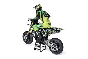 Losi Promoto-SM FXR Supermoto RC Motorcycle Electric Brushless 1WD 1/4 Scale RTR Combo - White image 115780