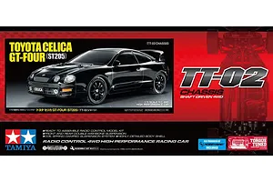 Tamiya TT-02 Toyota Celica GT-Four (ST205) RC Car Electric 4WD 1/10 Scale Kit - Black image 115826