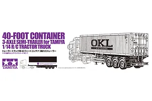 Tamiya 40 Foot 3 Axle Container Trailer 1/14 Scale Kit image 115929