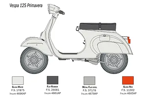 Italeri 1/9 Vespa 125 Primaverai Scooter Scaled Plastic Model Kit image 116129