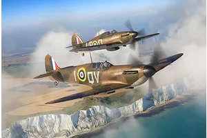 Revell 1/144 Supermarine Spitfire Mk.la and Hawker Hurricane Mk.I Fighter Planes Scaled Plastic Model Kit image 116224