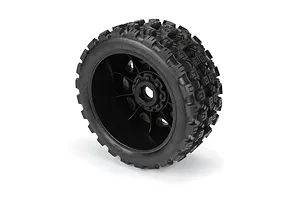 Pro-Line 5.7" Badlands MX57 Tyres on Black Raid Rims - Glued Wheels 2Pcs image 116615