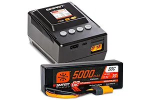 Spektrum Smart Powerstage Bundle with 11.1V 5000mAh 50C LiPo Battery and S155 Charger Combo image 116693