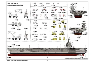 Trumpeter 1/350 USS Gerald R.Ford CVN-78 Aircraft Carrier Scaled Plastic Model Kit image 116751