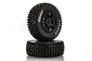 Louise 2.2/3.0" Pioneer Tyres on Black Rims - Glued Wheels 2Pcs