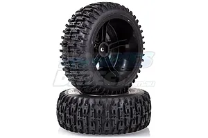 Louise 2.2/3.0" Pioneer Tyres on Black Rims - Glued Wheels 2Pcs image 11685