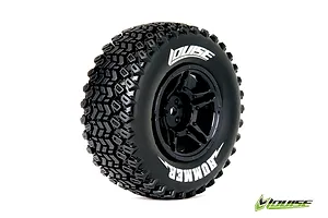 Louise 2.2/3.0" SC-Hummer Tyres on Black Rims - Glued Wheels 2Pcs