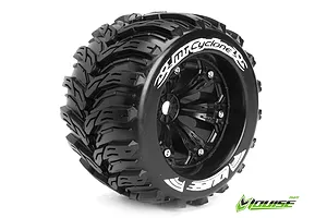 Louise 3.8" MT-Cyclone Tyres on Black Rims - Glued Wheels 2Pcs