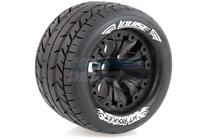 Louise 2.8" MT-Rocket Tyres on Black Rims - Glued Wheels 2Pcs image 11719