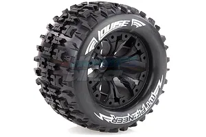 Louise 2.8" MT-Pioneer Tyres on (1/2 Offset) Black Rims - Glued Wheels 2Pcs image 11730