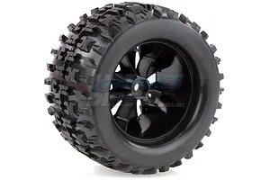 Louise 2.8" MT-Pioneer Tyres on (1/2 Offset) Black Rims - Glued Wheels 2Pcs image 11731